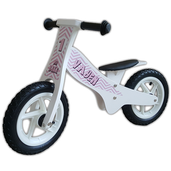 loopfiets strepen ontwerp roze